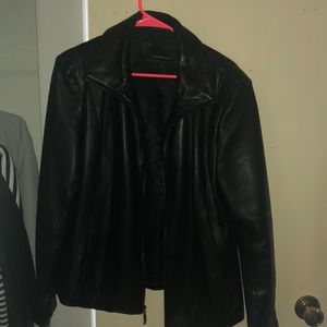 Jones New York black leather jacket